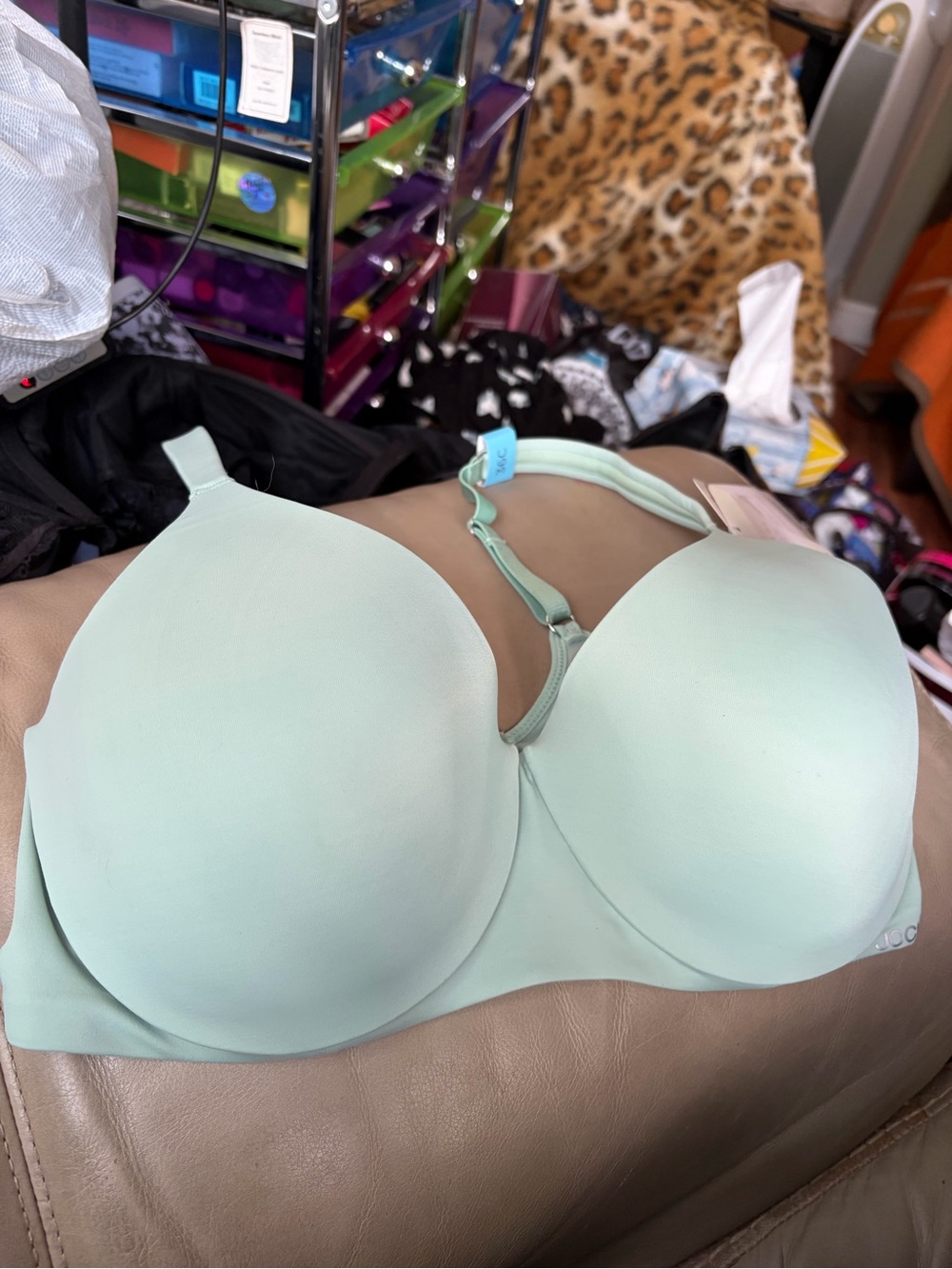 Jockey Light Green Seamless Cushioned Wire T-Shirt Bra Size 36C.  NWT!